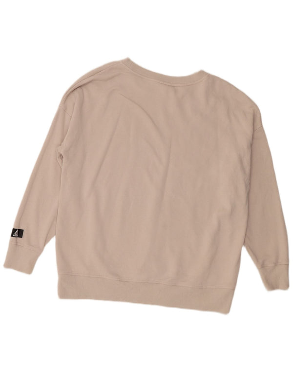 Reebok Ženska majica s motivima prekomjerne majice UK 18 XL Bež pamuk