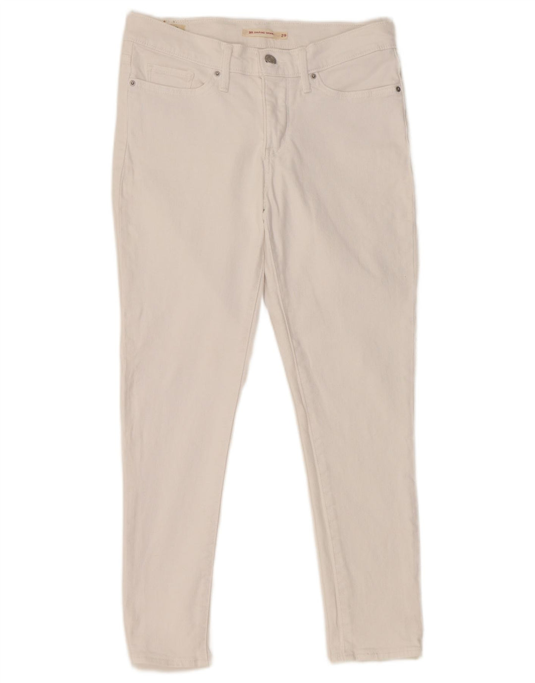 LEVI'S Ženske 311 uske traperice W29 L26 Bijeli pamuk