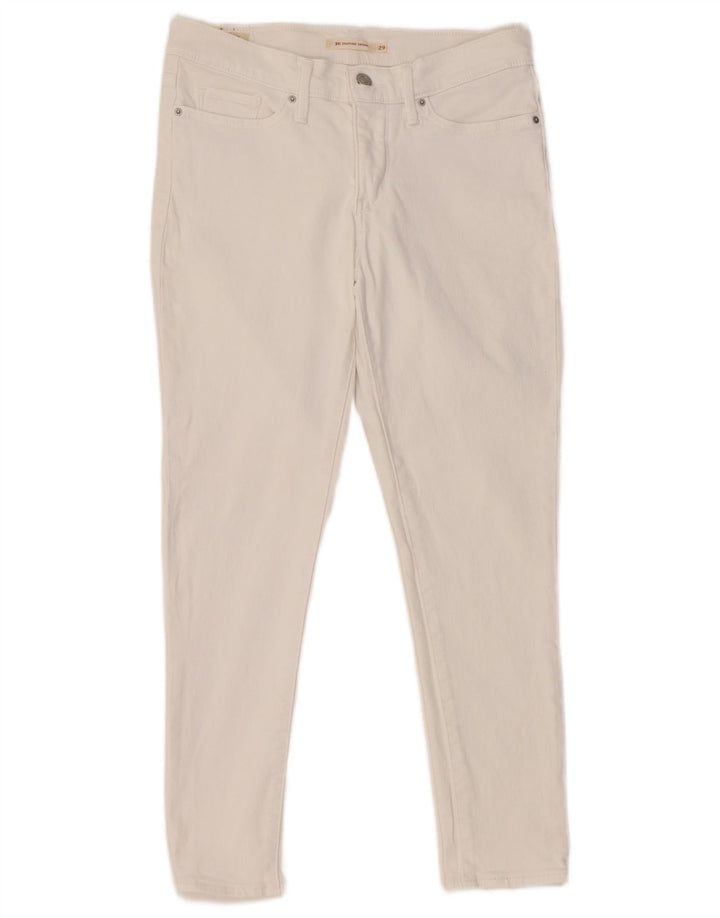 LEVI'S Ženske 311 uske traperice W29 L26 Bijeli pamuk