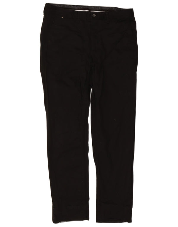 Zara muške ravne chino hlače EU 42 Large W32 L29 crni pamuk
