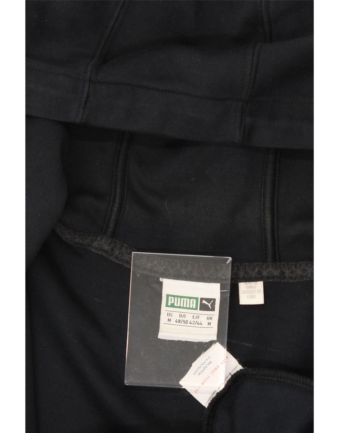 PUMA Mens Zip Hoodie Sweater Medium Black Cotton Vintage Puma and Second-Hand Puma from Messina Hembry 