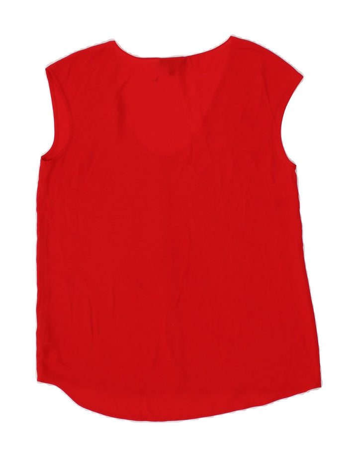 J. CREW Womens Sleeveless Blouse Top US 6 Medium Red Polyester Vintage J. Crew and Second-Hand J. Crew from Messina Hembry 