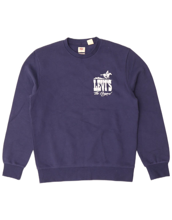 Levi's muški džemperi standardnog kroja Graphic Classic, mali tamnoplavi