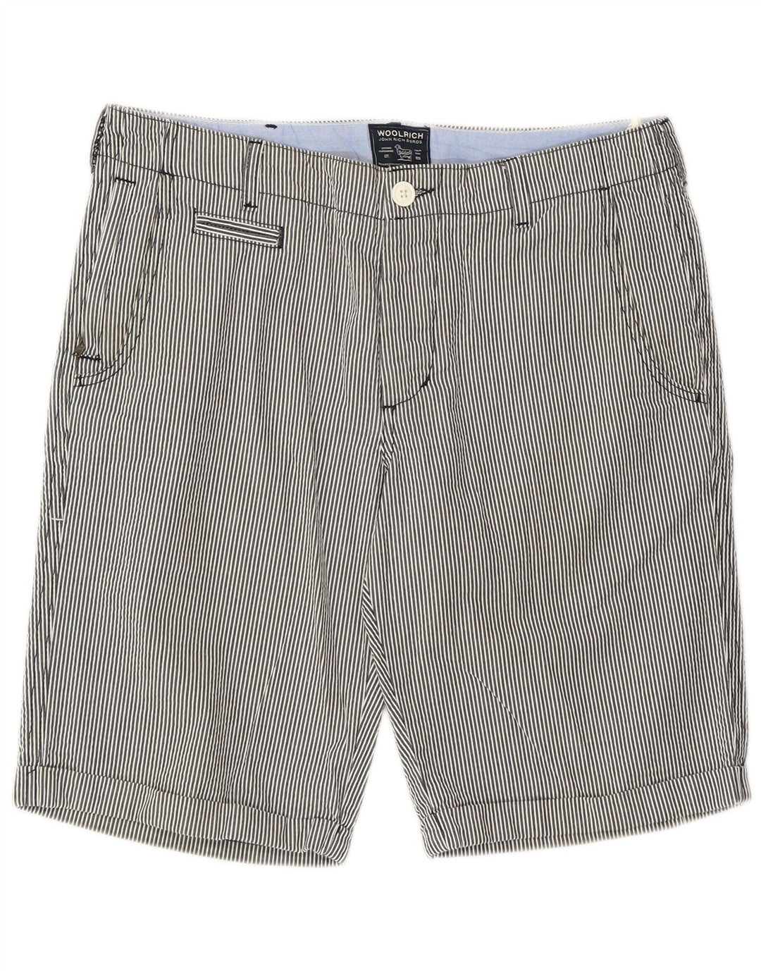 Woolrich muške ležerne kratke hlače W32 pamuk srednje sive pruge