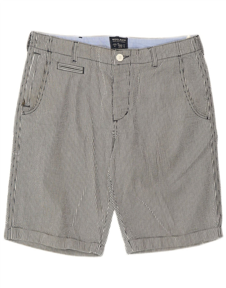 Woolrich muške ležerne kratke hlače W32 pamuk srednje sive pruge