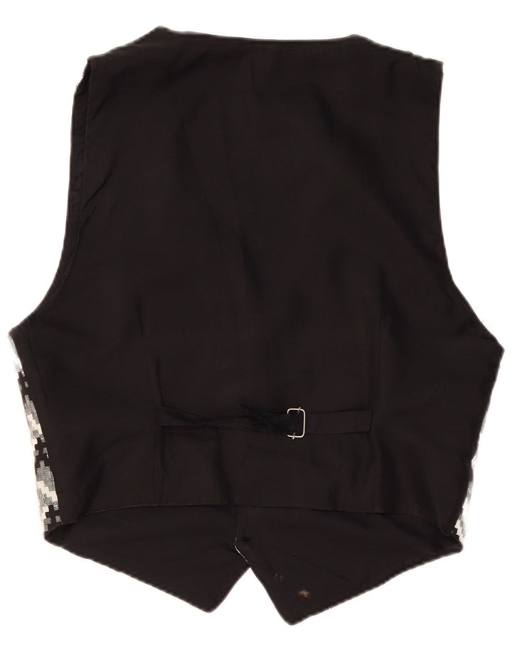 Vintage muški prsluk velikog crnog geometrijskog oblika