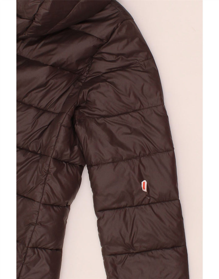 BEST COMPANY Womens Hooded Padded Jacket UK 12 Medium Brown Vintage Best Company and Second-Hand Best Company from Messina Hembry 