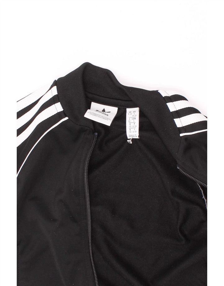 Adidas trenirka za dječake, gornja jakna od 4-5 godina, crni poliester
