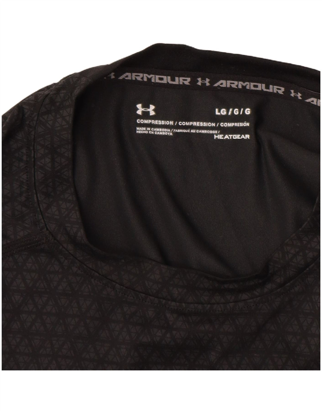 UNDER ARMOUR Muška majica Heat Gear Velika siva geometrijska sintetička majica