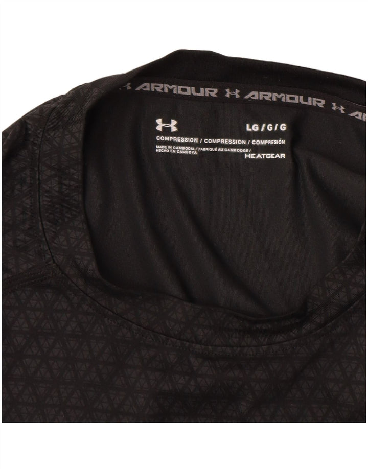 UNDER ARMOUR Muška majica Heat Gear Velika siva geometrijska sintetička majica