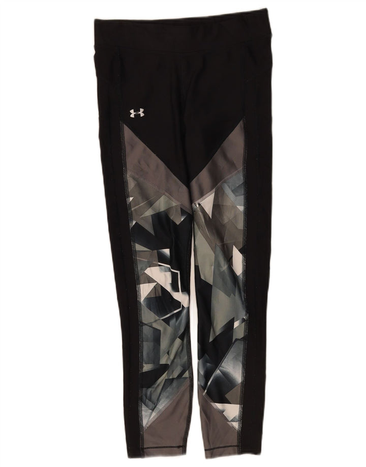 Under Armour ženske tajice UK 10 Male crne geometrijske poliesterske