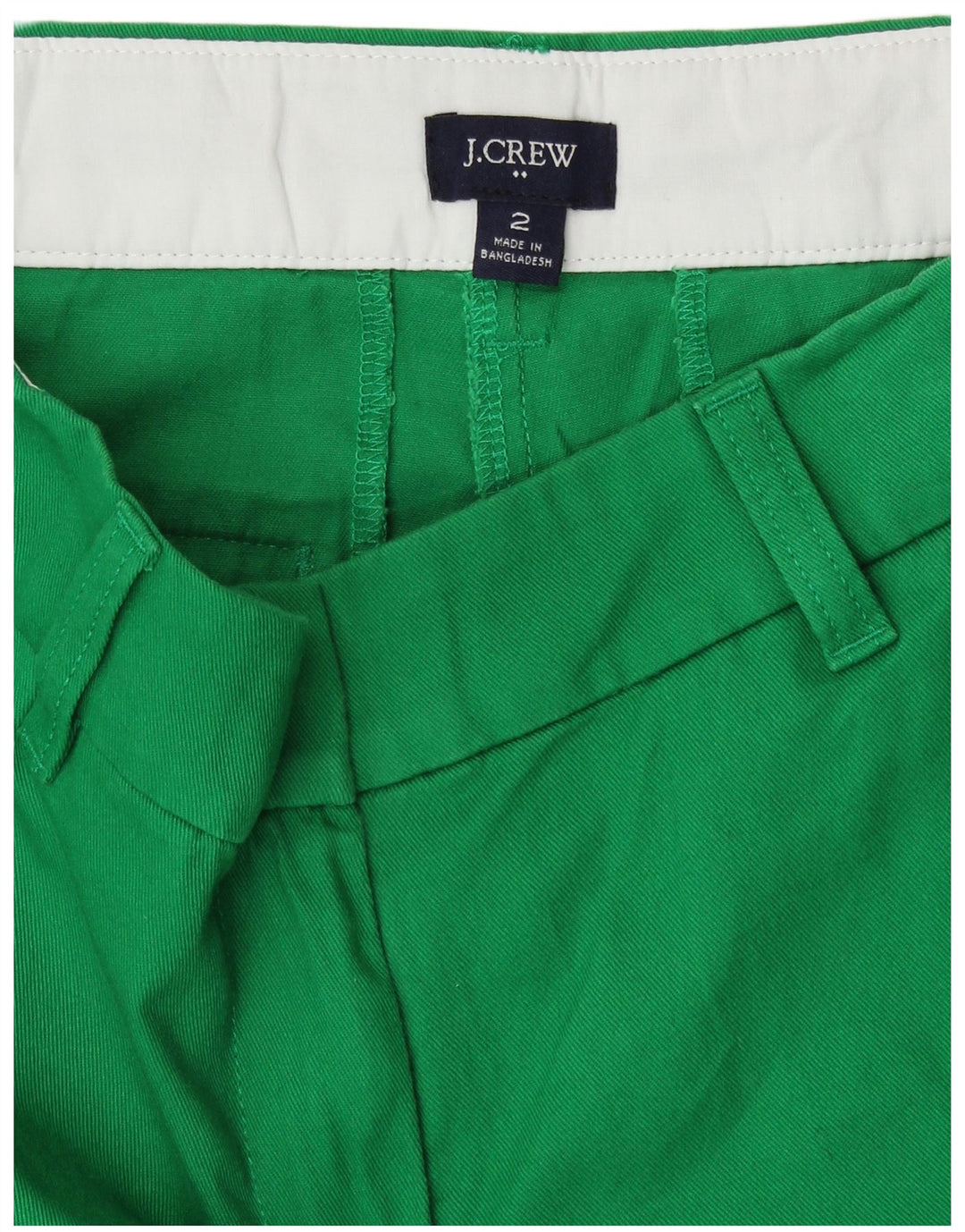 J. CREW Ženske chino kratke hlače US 2 XS W28 Zeleni pamuk