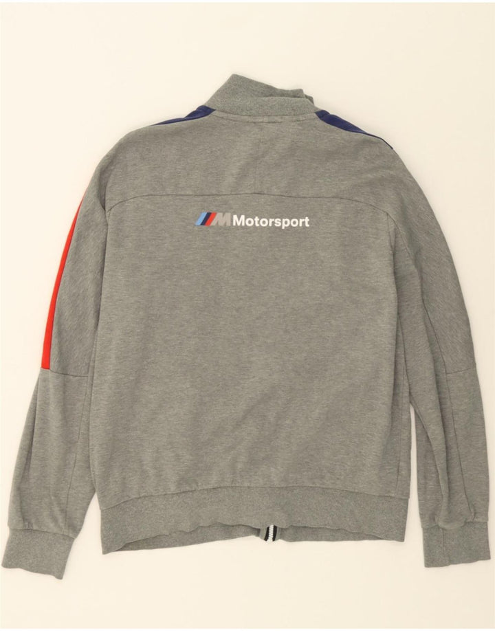 PUMA Mens Graphic Tracksuit Top Jacket Large Grey Colourblock Cotton Vintage Puma and Second-Hand Puma from Messina Hembry 