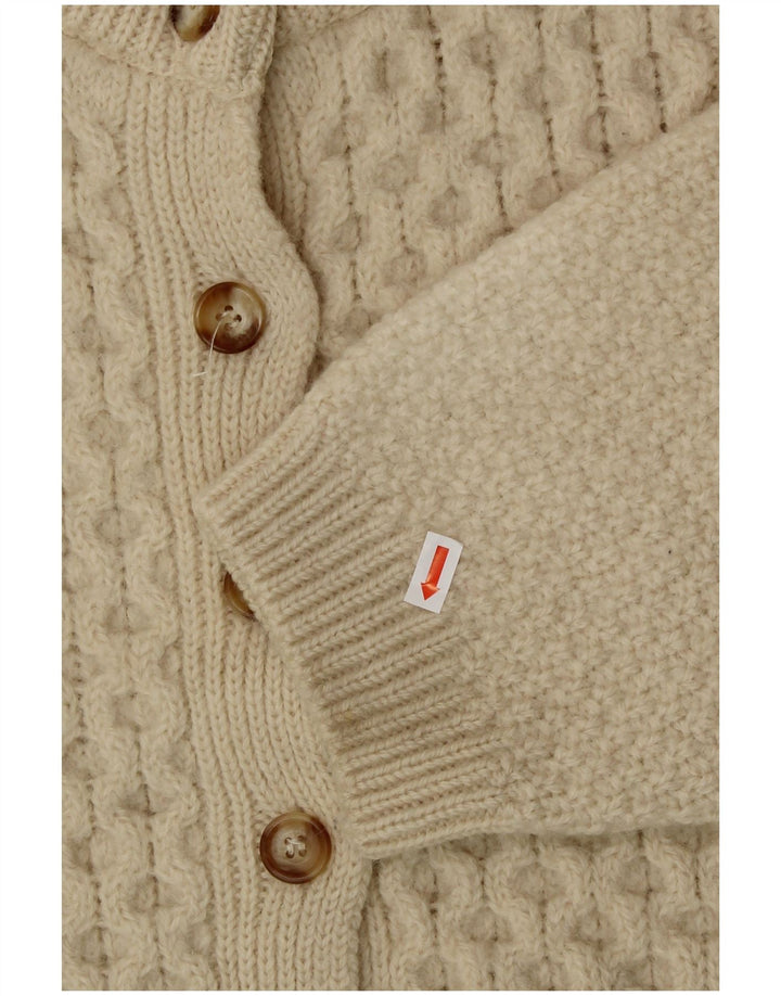 HIGHLAND HOME INDUSTRIES Ženski kratki kardigan pulover UK 16 Large Beige