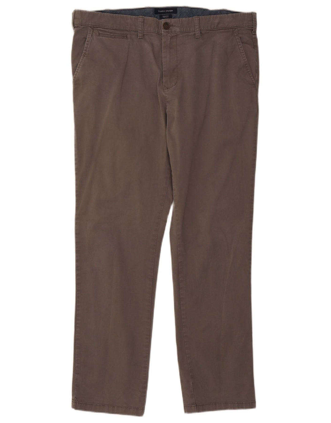 TOMMY HILFIGER Muške uske chino hlače W38 L29 Sivi pamuk