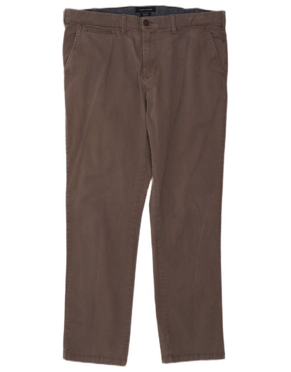 TOMMY HILFIGER Muške uske chino hlače W38 L29 Sivi pamuk