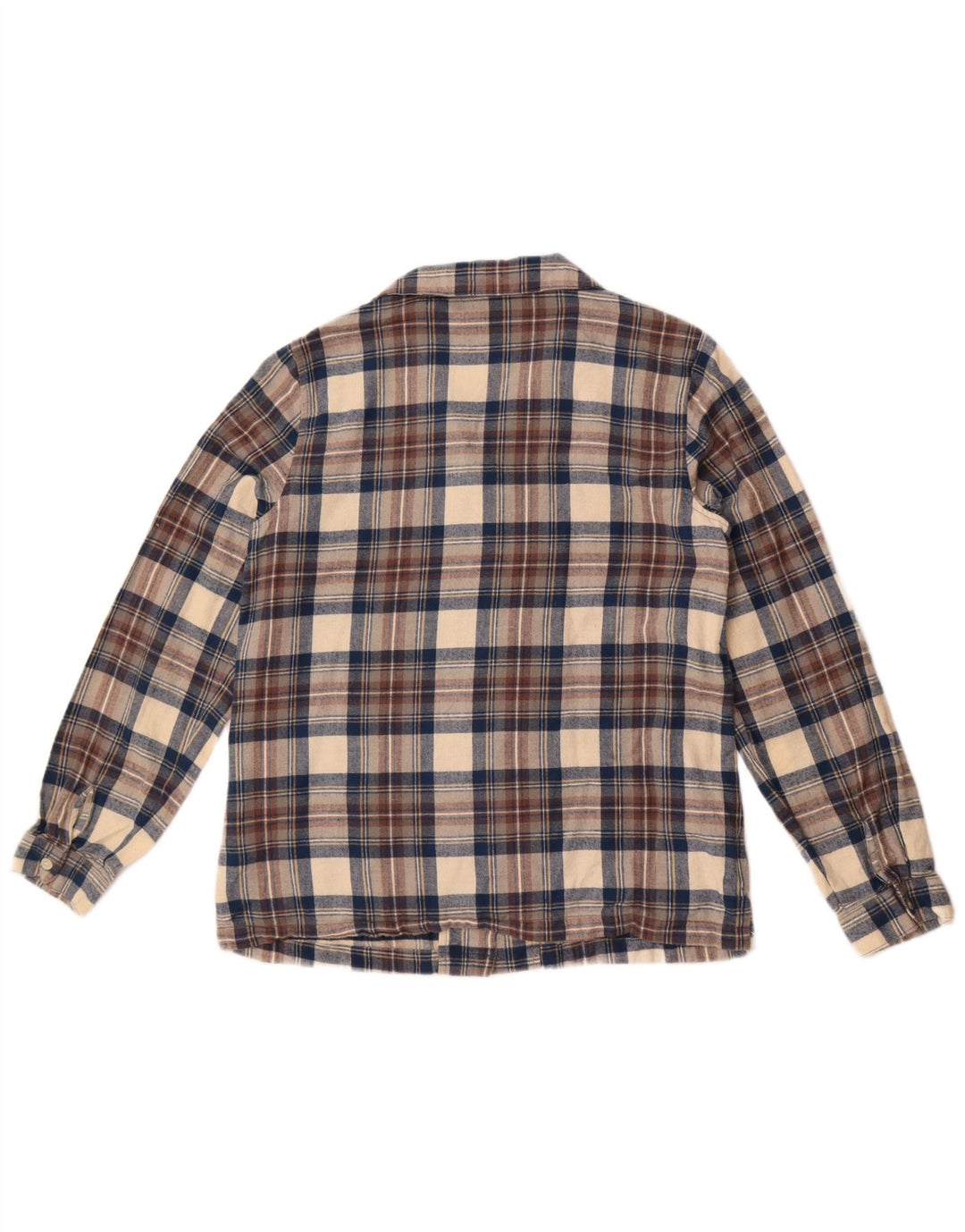 L.L.Bean ženska prevelika košulja od flanela UK 10, mali bež karirani