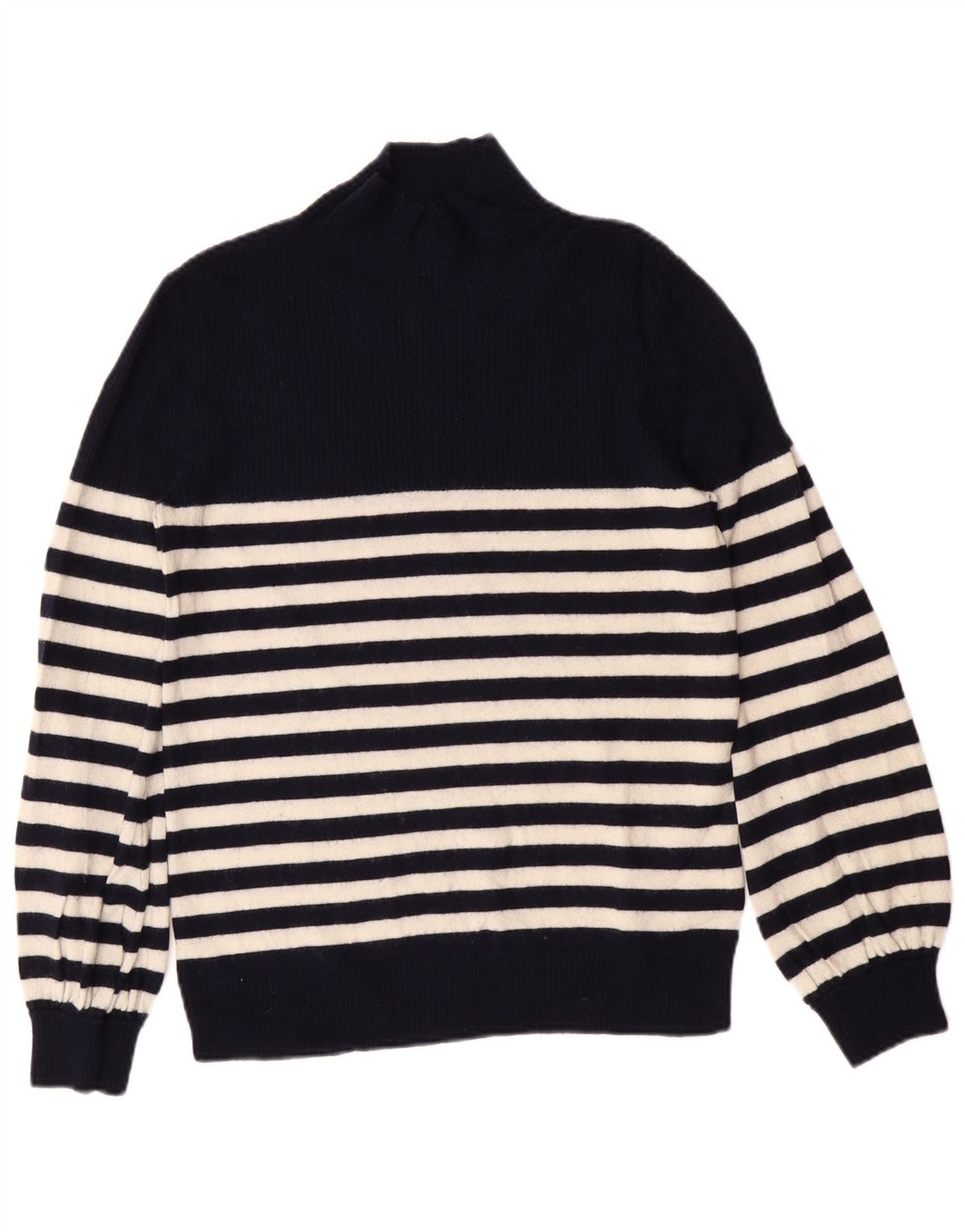 WHISTLES Ženski džemper s kornjačevim ovratnikom UK 10 Mali tamnoplavi na pruge