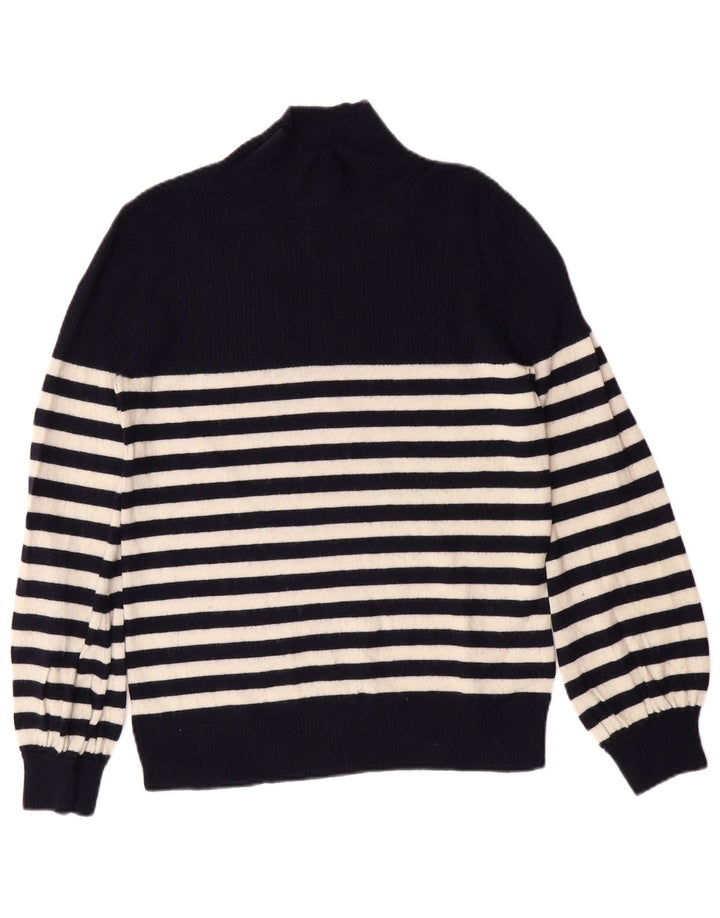 WHISTLES Ženski džemper s kornjačevim ovratnikom UK 10 Mali tamnoplavi na pruge