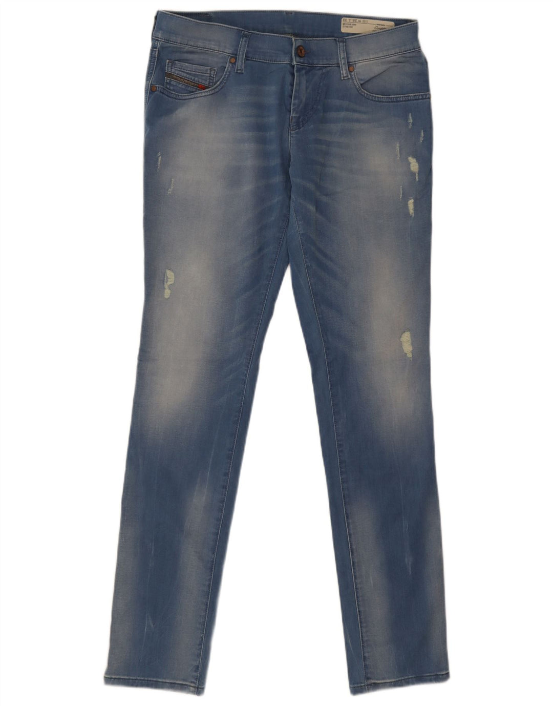 Diesel Ženske Grupee Distressed Slim Jeans W28 L32 Plavi pamuk