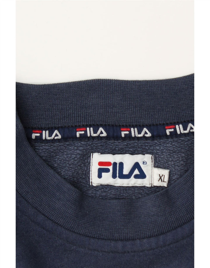 Fila muški džemper s grafičkim motivima XL tamnoplavi