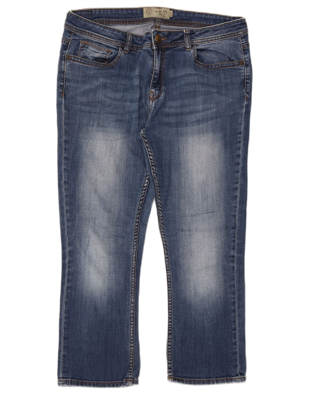 FAT FACE Ženske kapri traperice UK 14 Large W32 L23 Plava