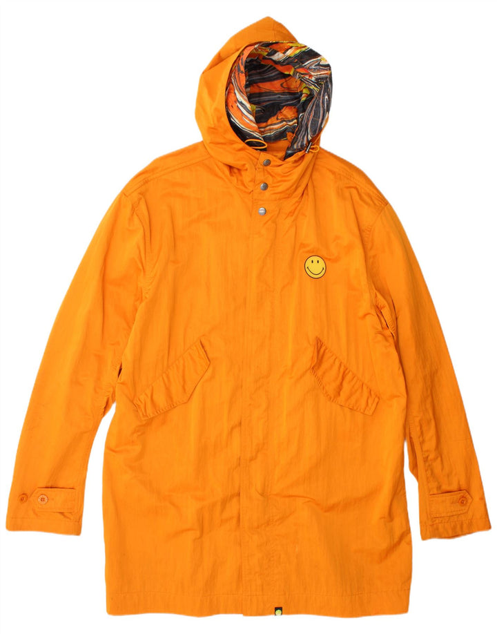 Pretty Green muški baloner s kapuljačom u obliku smajlija UK 40 veliki narančasti poliester