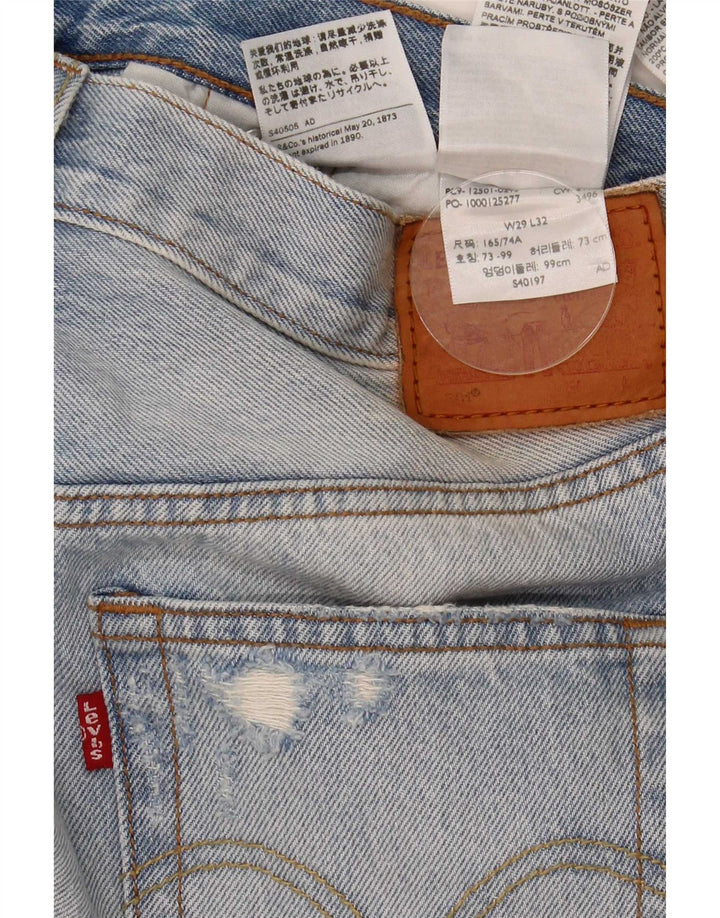 Levi's muške uske traperice s oštećenjem W29 L32, plavi pamuk