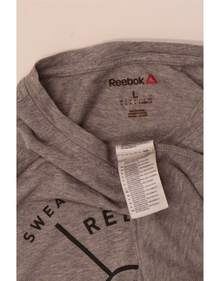 Reebok muška majica s grafičkim motivima, veliki sivi pamuk