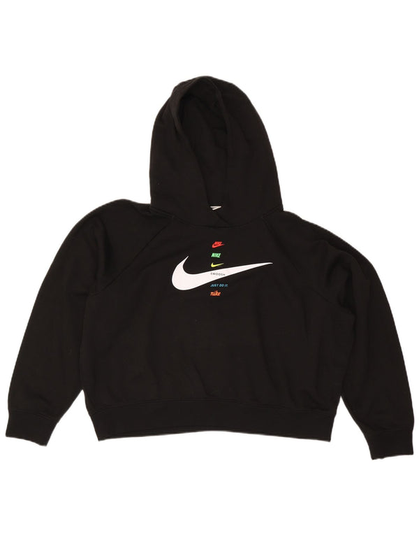 Nike Ženska majica s kapuljačom Swoosh Graphic Oversized UK 14 Large Black