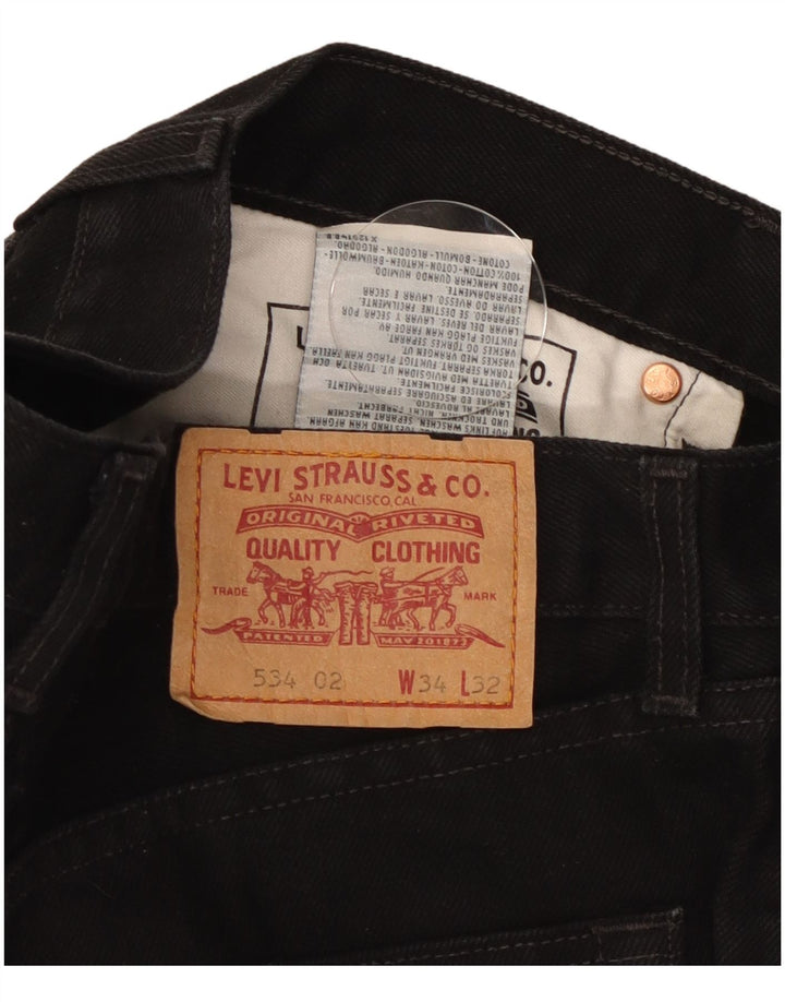Levi's muške 534 ravne traperice W34 L28 crni pamuk