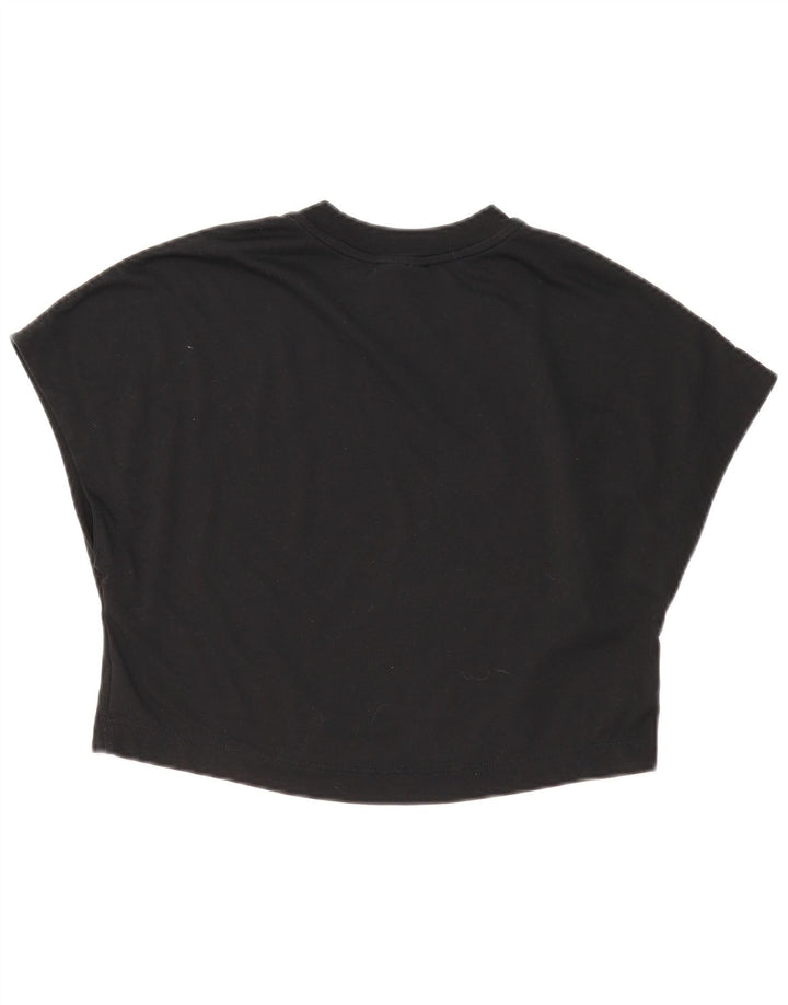 NIKE Womens Crop Graphic T-Shirt Top UK 14 Medium Black Polyester Vintage Nike and Second-Hand Nike from Messina Hembry 