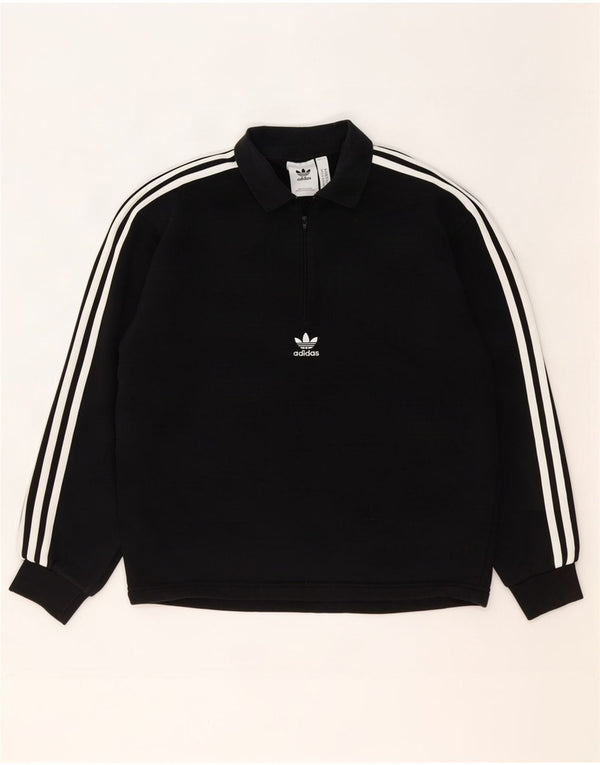 Adidas muška majica s polo izrezom Srednji crni pamuk