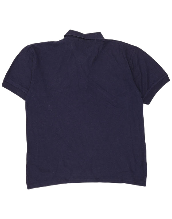 Fila Mens Polo Shirt Medium Navy Blue Cotton