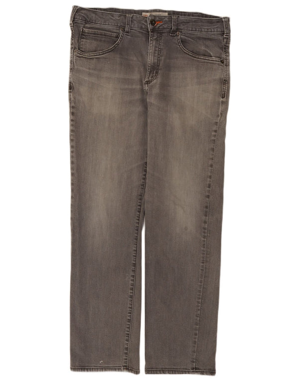 Lee Mens Modern Series Straight Jeans W36 L32 Sivi pamuk