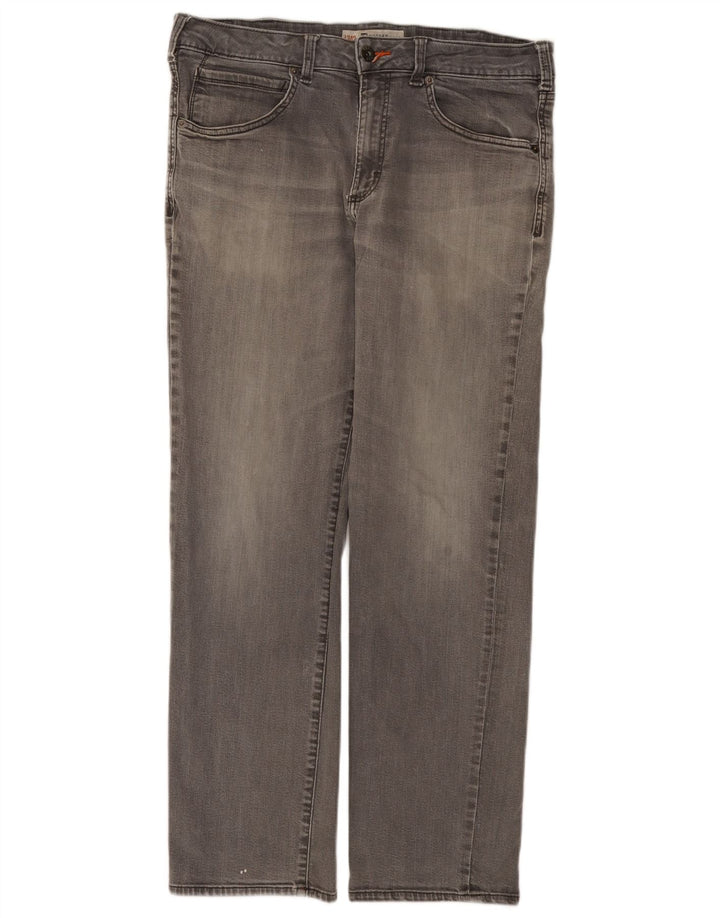 Lee Mens Modern Series Straight Jeans W36 L32 Sivi pamuk
