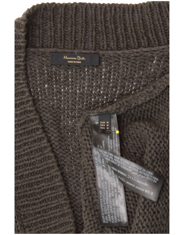 Massimo Dutti ženski kardigan pulover UK 12 srednje sivi pamuk
