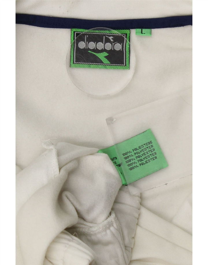 DIADORA Muška gornja jakna trenirke s grafičkim motivima, velika bijela boja