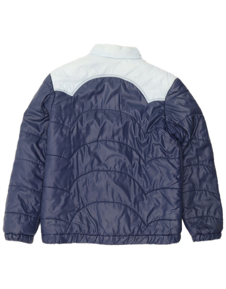 Vintage muška podstavljena jakna IT 54 2XL tamnoplavi poliamid