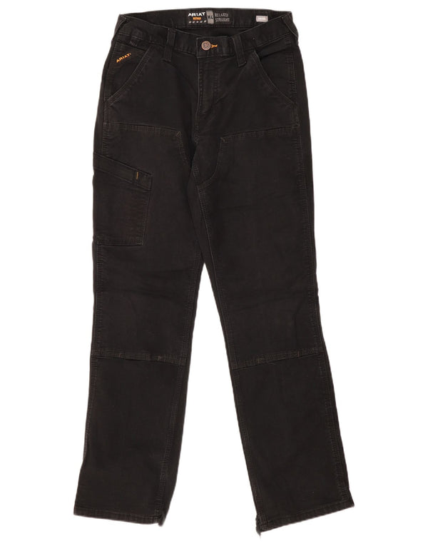 ARIAT Mens Relaxed Fit Straight Cargo Trousers W29 L32 Black Cotton