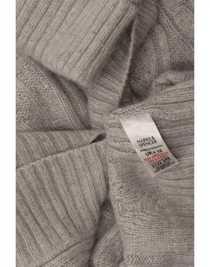 Marks & Spencer ženski kardigan pulover UK 12 srednje sivi akril