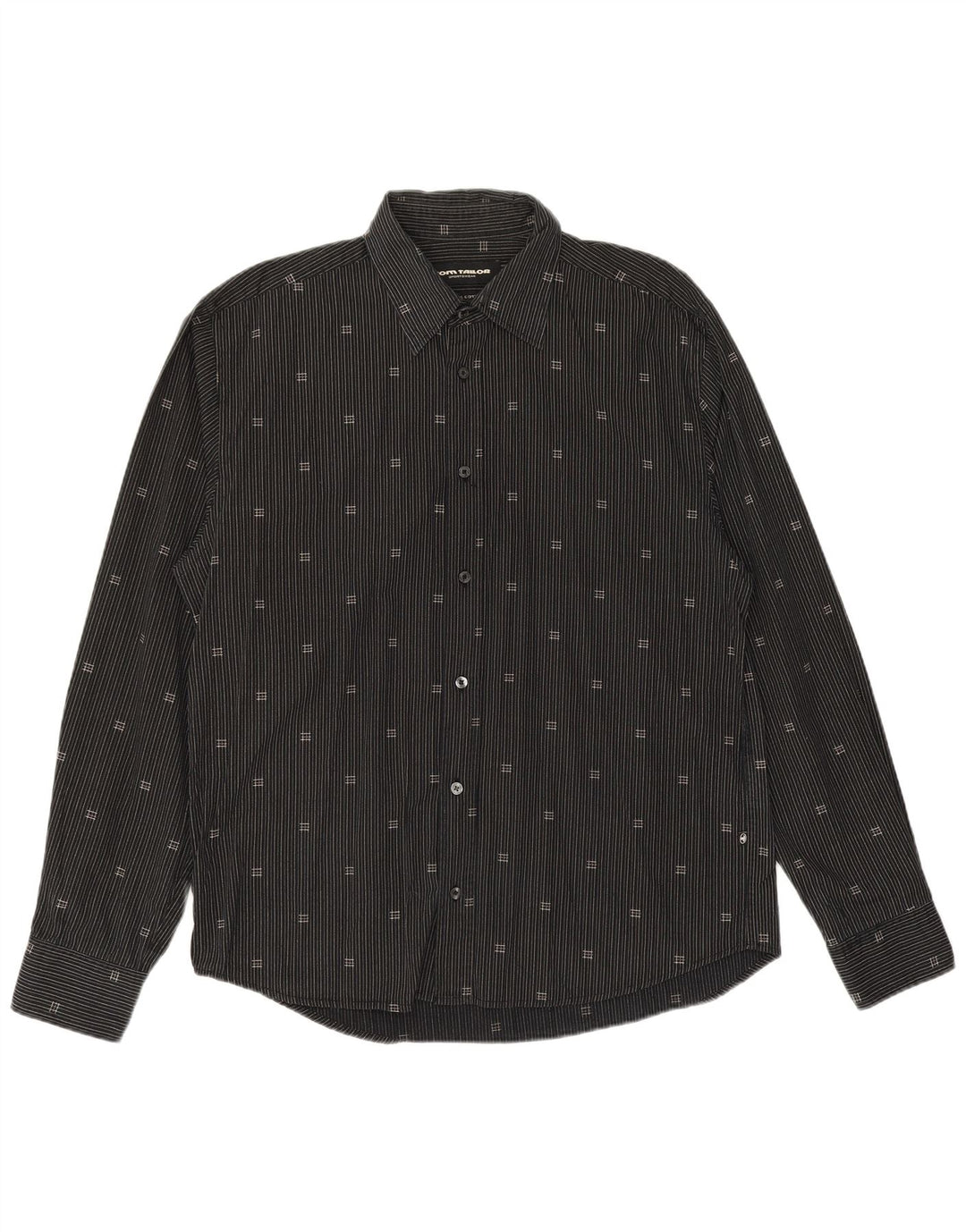 TOM TAILOR Muška košulja XL, pamuk s crnim prugama