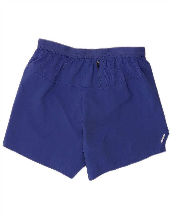 NIKE ženske kratke sportske hlače Dri Fit UK 12 srednje plavi poliester