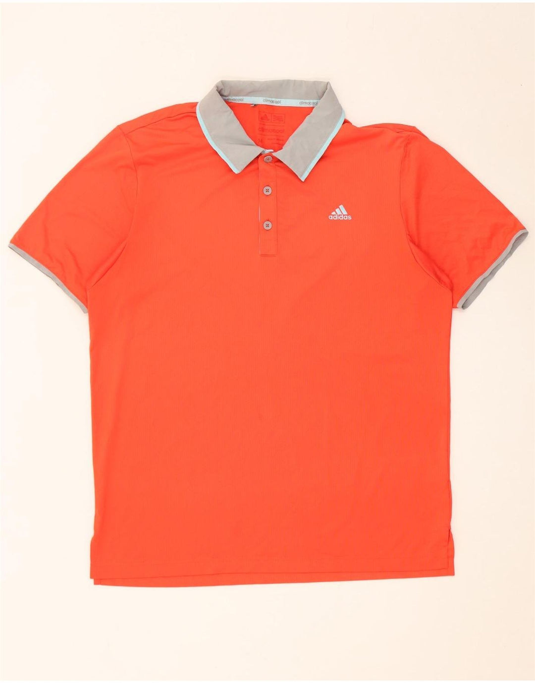 Adidas muška Climacool ragbi polo majica srednje narančaste boje od poliestera