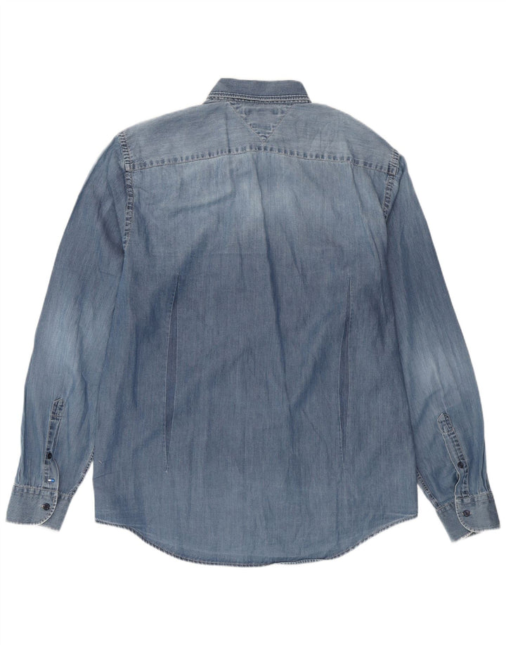 TOMMY HILFIGER Muška New York Fit traper košulja XL plavi pamuk