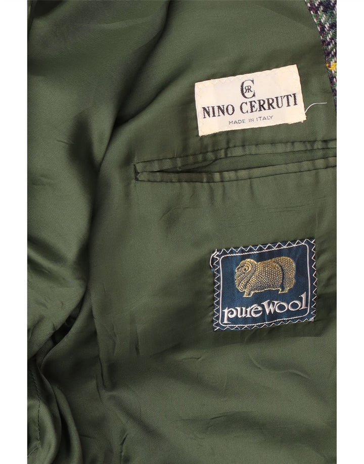 Cerruti 1881 Muška jakna s 2 gumba UK 42 XL Raznobojna karirana vuna