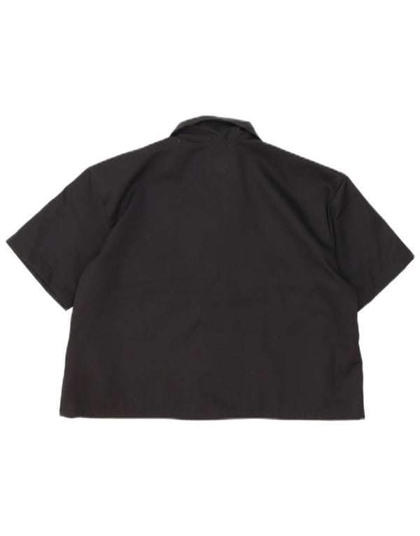 Dickies ženska prevelika skraćena majica kratkih rukava UK 10 Mala crna pamuk