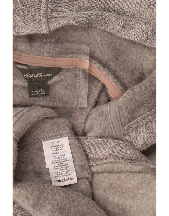 Eddie Bauer ženski pulover s kapuljačom s patentnim zatvaračem UK 18 XL sivi poliester