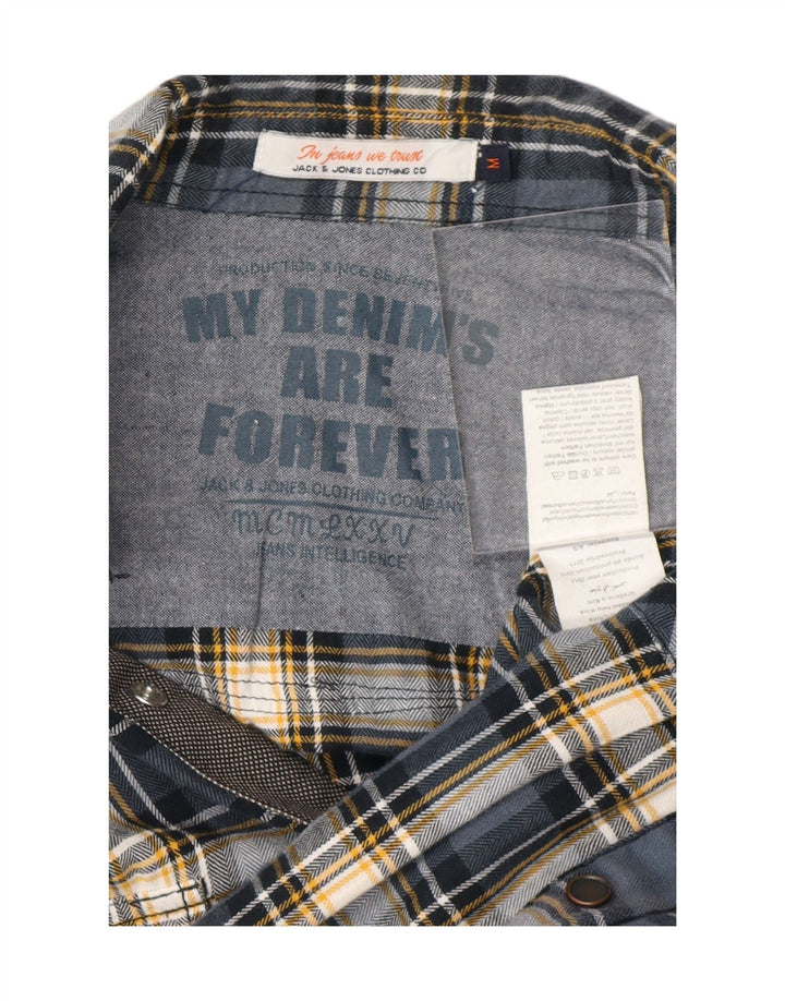 JACK & JONES Muška flanelska košulja Srednje plavi karirani pamuk