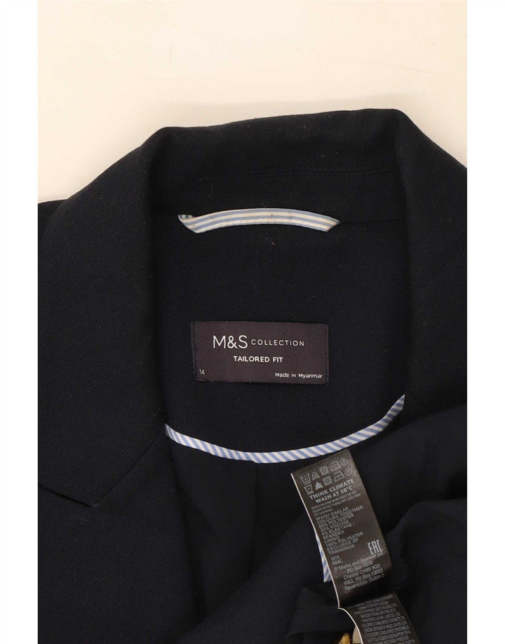 Marks & Spencer ženska krojena jakna sakoa UK 14 srednje tamnoplava